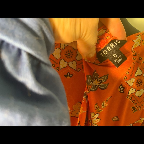 Torrid Beautiful Dark Orange Dress size 0x - Picture 6 of 6